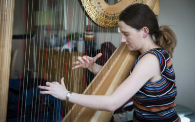 Top harpist swaps Albert Hall for Caernarfon care home